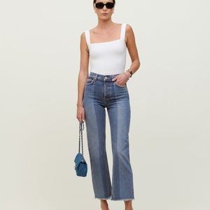 REFORMATION•reconstructed high rise straight jeans 29/8 NWT
